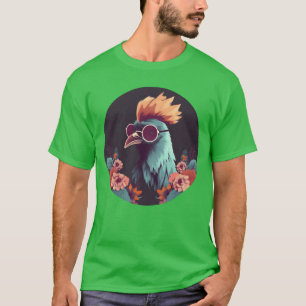 Camiseta Amantes de pollo retro divertido estilo 80s 90s