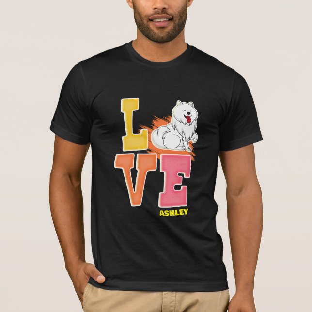 Camiseta Amantes de Pomerania de color lindo (Anverso)