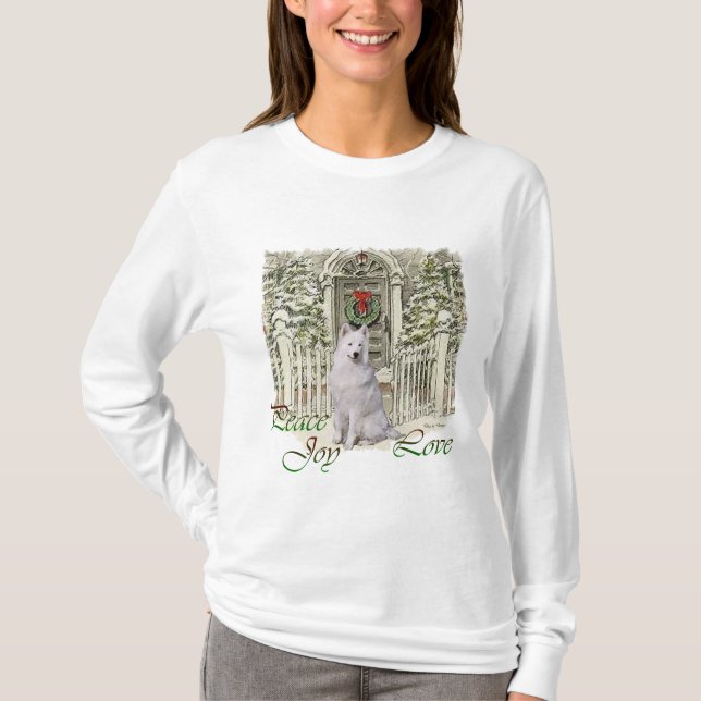 Camiseta Amantes de Samoyed Navidad (Anverso)