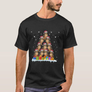 Camiseta Amantes de Santa Hat Hawk hombres mujeres Navidade