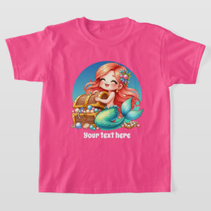 Camiseta Amantes de sirenas lindas personalizables para niñ