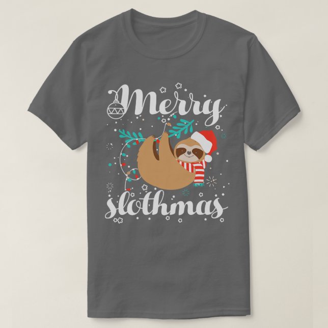 Camiseta Amantes de Slothmas Sloth de Navidad (Diseño del anverso)