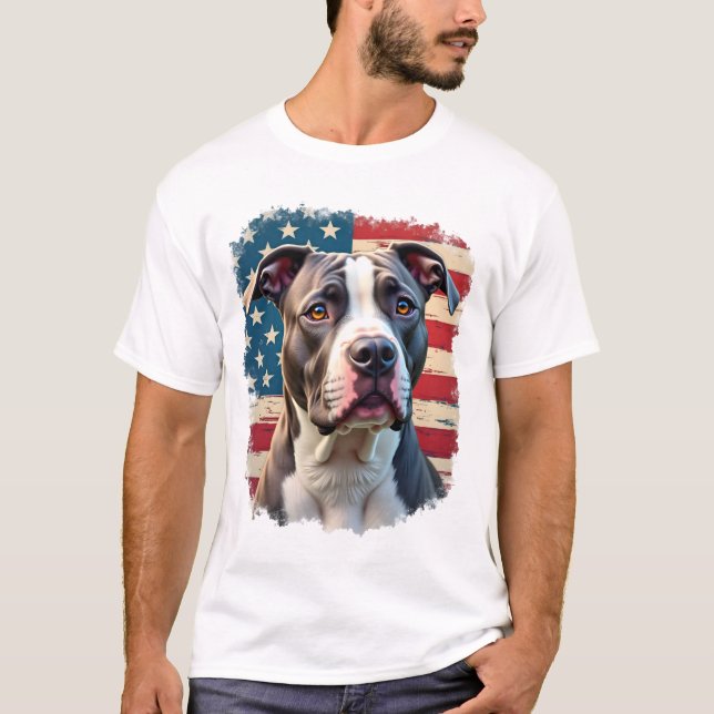 Camiseta Amantes de todos los perros americanos pit bul (2) (Anverso)
