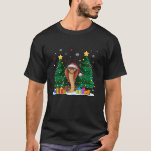 Camiseta Amantes de un animal gracioso serpiente Santa Hat 