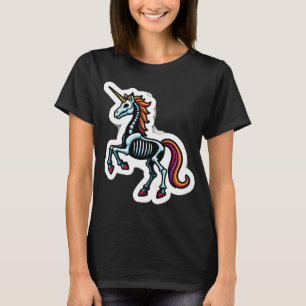 Camiseta Amantes de Unicornios Esqueleto Divertidos Disfraz
