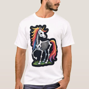 Camiseta Amantes de Unicornios Esqueleto Divertidos Disfraz