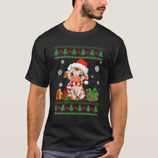 Camiseta Amantes de vacas divertidas adoran a Navidades feo