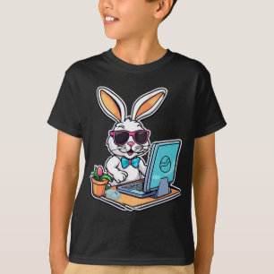 Camiseta Amantes de videojuegos de computadora Conejo de Pa