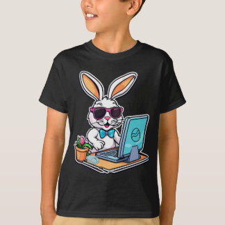 Camiseta Amantes de videojuegos de computadora Conejo de Pa