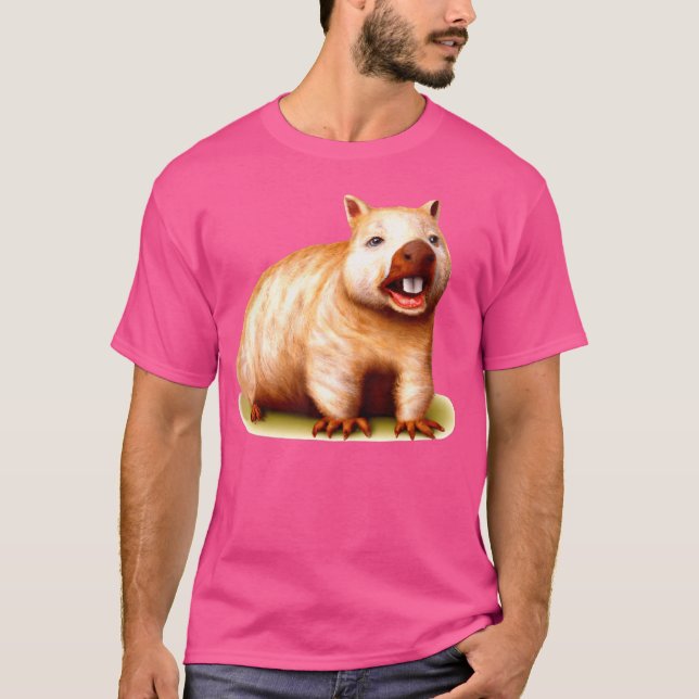 Camiseta Amantes de Wombat, un animal australiano que vive  (Anverso)