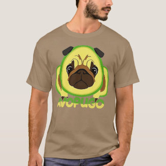 Camiseta Amantes del aguacate Avogato y del Pug Avopugo Fun