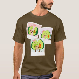 Camiseta Amantes del aguacate familiar adorables aguacate