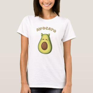 Camiseta Amantes del aguacate y del gato. AVOCATO T-Shirt