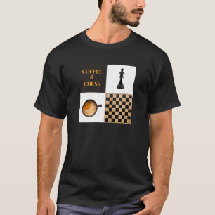 Camiseta Amantes del ajedrez y el café y jugadores de ajedr
