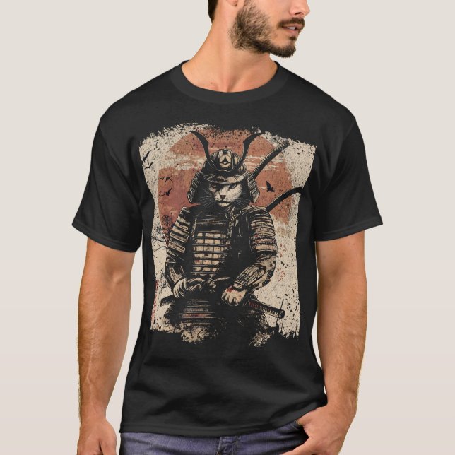Camiseta Amantes del arte gatuno de Samurai (Anverso)