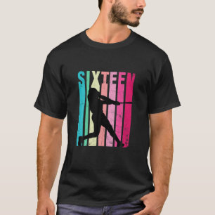 Camiseta Amantes Del Béisbol Retro De 16 Años B