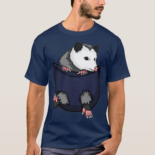 Camiseta Amantes del bolsillo de Cute Opossum (Anverso)