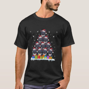 Camiseta Amantes del Bulldog francés de Santa Hat hombres m