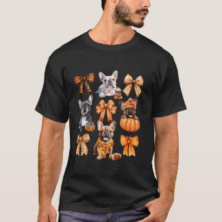 Camiseta Amantes del Bulldog francés lindo Coquette Bows Ca