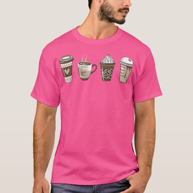 Camiseta Amantes del café de estética suave chica (Anverso)