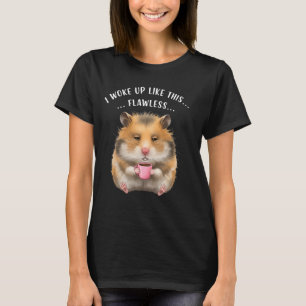 Camiseta Amantes del Café Gracioso Lazy Hamster, Me Despert