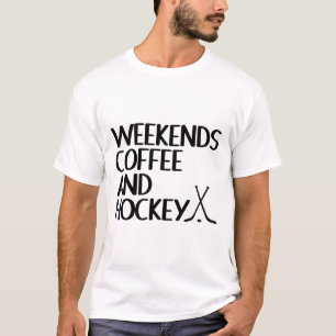 Camiseta Amantes del café y hockey de fin de semana
