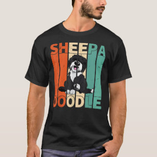 Camiseta Amantes del doodle retro del fideo negro de Sheepa