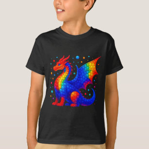 Camiseta Amantes del Dragón Polka Dot Art Feliz Do