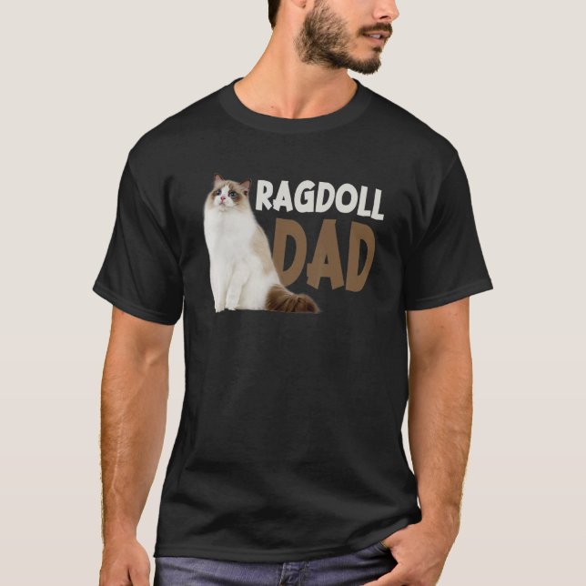 Camiseta Amantes del dueño del gato Ragdoll Cat Dad Gracios (Anverso)