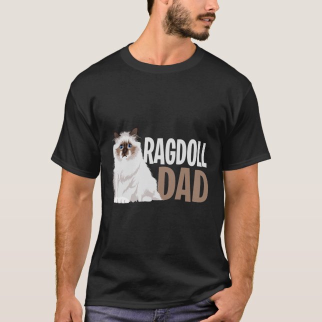 Camiseta Amantes del dueño del gato Ragdoll Cat Dad Gracios (Anverso)