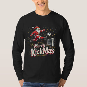 Camiseta Amantes del fútbol de Papá Noel y Feliz Kickmas