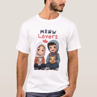 Camiseta Amantes del gato de pareja