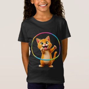 Camiseta Amantes del gato divertido del gatito lúcido arco 