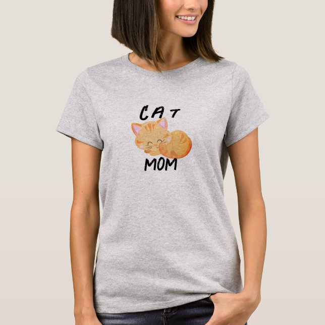 Camiseta Amantes del gato dulce mamá (Anverso)