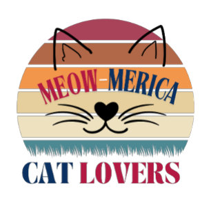 Camiseta Amantes del gato Meow-Merica - Patriótico 4 de jul