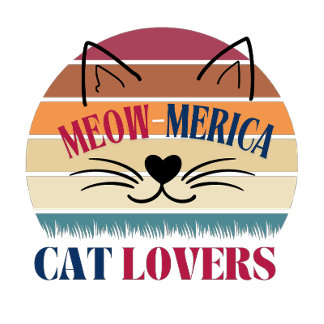 Camiseta Amantes del gato Meow-Merica - Patriótico 4 de jul