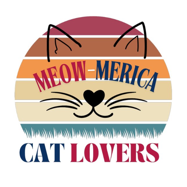 Camiseta Amantes del gato Meow-Merica - Patriótico 4 de jul (Meow-merica Cat Lovers – Patriotic 4th of July T-Shirt for Cat People)