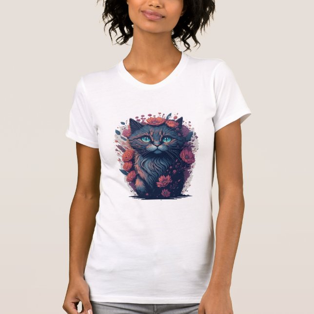 Camiseta Amantes del gato negro (Anverso)
