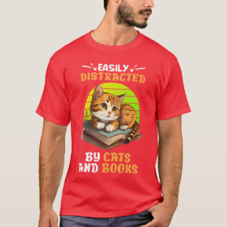 Camiseta Amantes del gato y lectores de fans del gato Libro