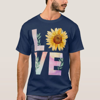 Camiseta Amantes del girasol acuarela 
