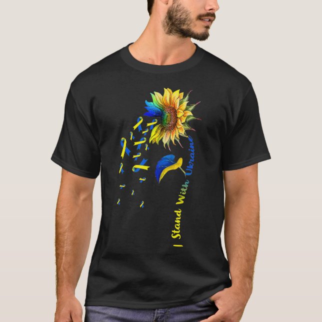 Camiseta Amantes del girasol Ucrania Bandera Apoyan a Ucran (Anverso)