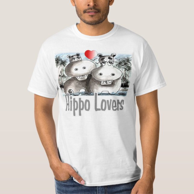 Camiseta Amantes del hipopótamo (Anverso)