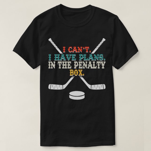 Camiseta Amantes del hockey sobre hielo tengo planes en la  (Diseño del anverso)
