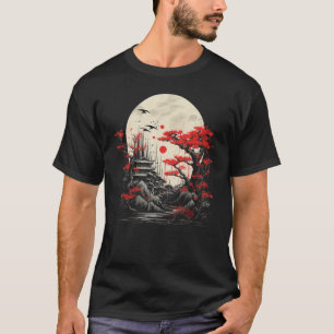 Camiseta Amantes del Japón a la pagoda japonesa Art Sunset 