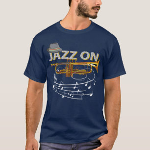 Camiseta Amantes del Jazz Vintage en Trompeta Blues Música 