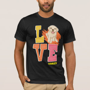 Camiseta Amantes del Labrador Retriever color lindo
