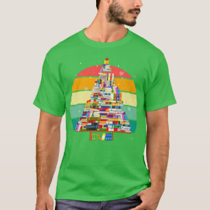 Camiseta Amantes del libro Santa Navidad iluminan a adolesc
