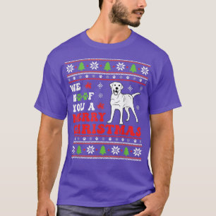 Camiseta Amantes del Merry Woofmas Lab Feliz Navidad Perro 