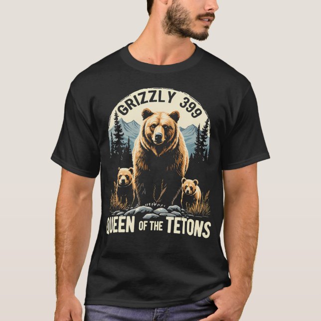 Camiseta Amantes Del Oso Reina De Los Tetones Grizzly Nació (Anverso)