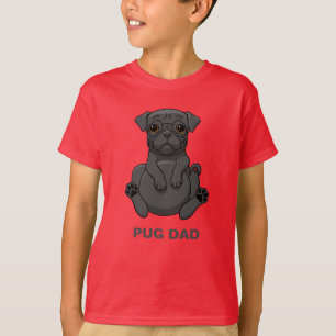 Camiseta Amantes del perro adoran a papá negro gordo